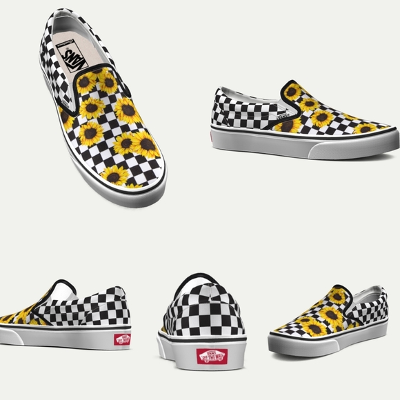 vans sunflower checkerboard